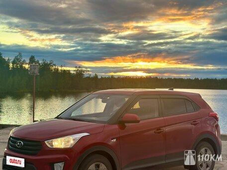 Hyundai, Creta, 1600, 121, бензин, внедорожник, механика, полный привод, среднее состояние, левый, красный, 1 600 000 ₽